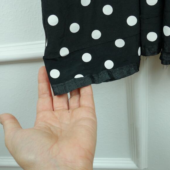 Vintage Small Dress Polka Dot Fit Flare 90s Retro Rockabilly Preppy Midi Punk - Picture 6 of 11